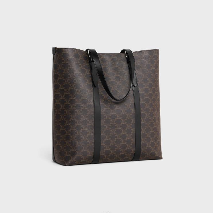 CELINE Black Cabas With Buckle in Triomphe Canvas & Calfskin R0ZNN2084