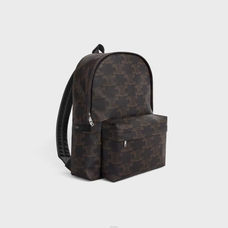 CELINE Black Medium Backpack in Triomphe Canvas Xl R0ZNN2097