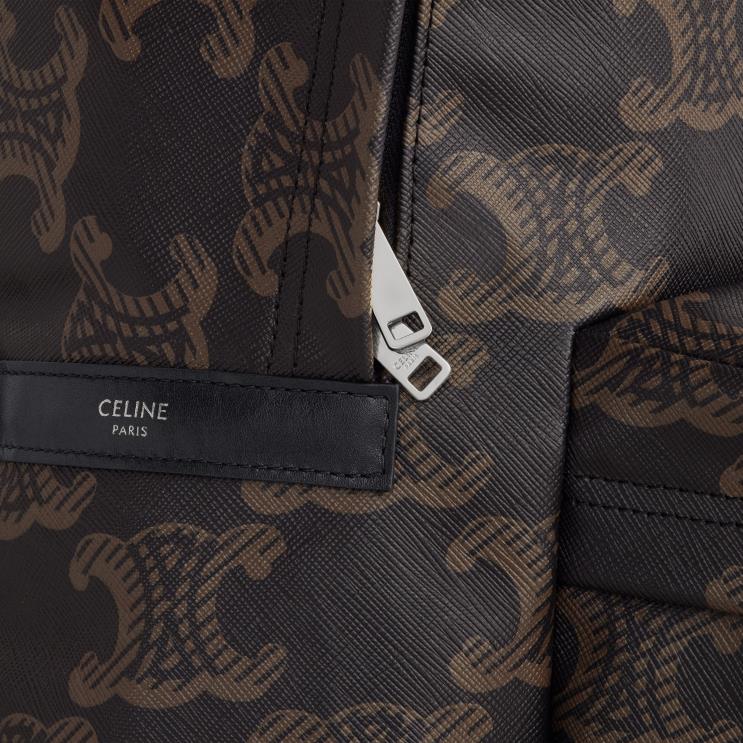 CELINE Black Medium Backpack in Triomphe Canvas Xl R0ZNN2097