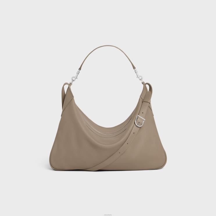 CELINE Smokey Taupe Large Strap Romy in Supple Calfskin R0ZNN2104