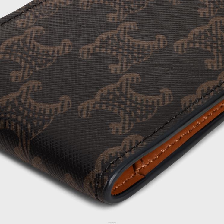 CELINE Tan Horizontal Card Holder in Triomphe Canvas R0ZNN2116