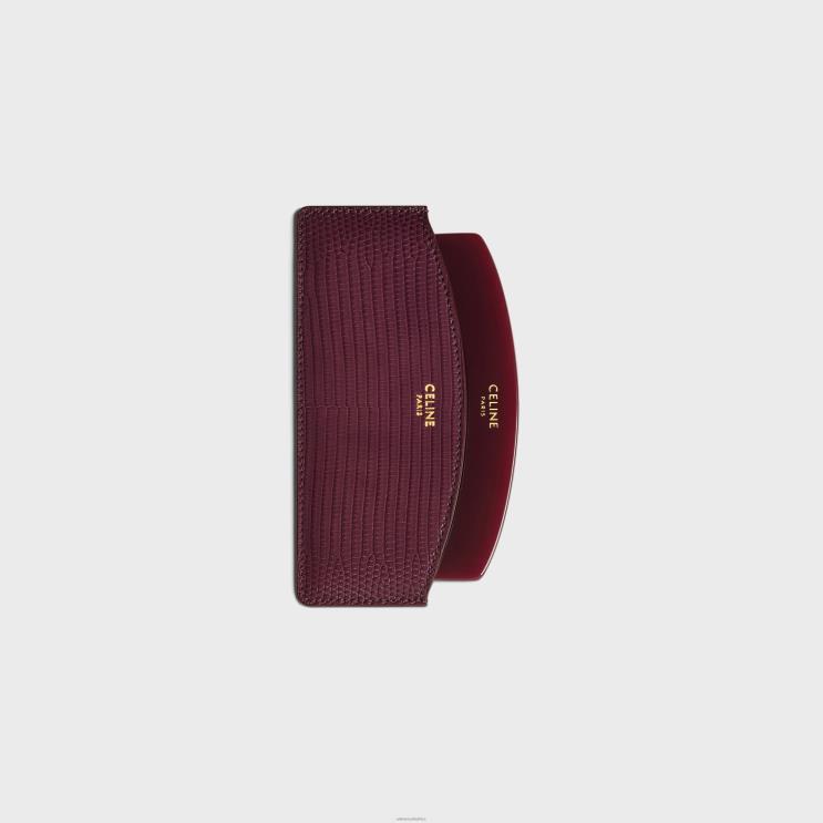 CELINE Acai Curved Hair Comb in Lizard R0ZNN1608