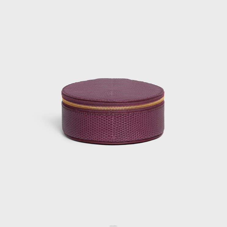 CELINE Acai Zipped Round Case in Lizard R0ZNN1591