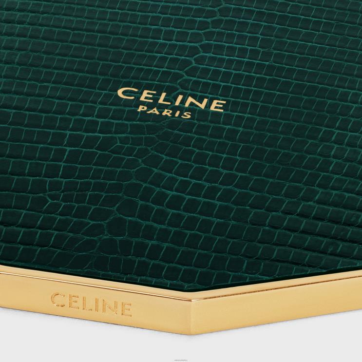 CELINE Amazone Candle Lid in Steel & Lizard R0ZNN1552