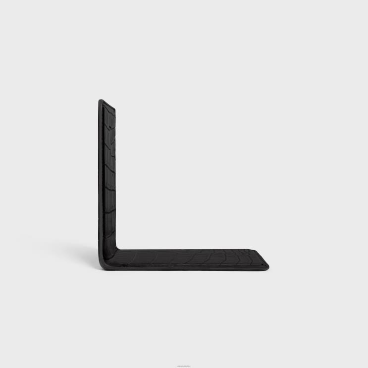 CELINE Black Bookend in Crocodile R0ZNN1655