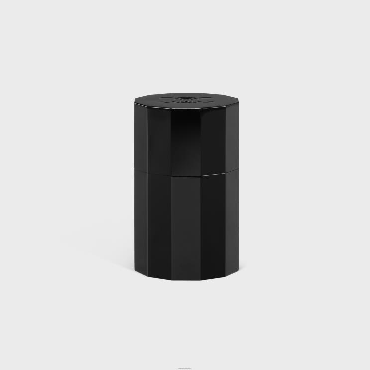 CELINE Black Cotton Swab Pot in Aluminium R0ZNN1491