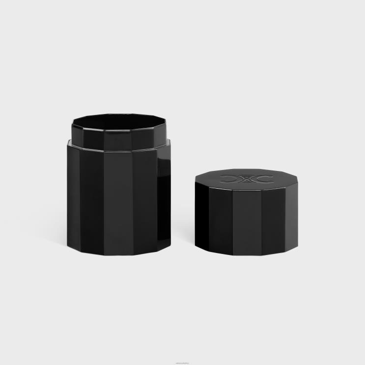 CELINE Black Cotton Swab Pot in Aluminium R0ZNN1491