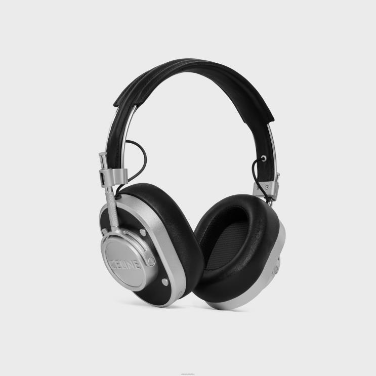 CELINE Black Headphones in Smooth Calfskin & Lambskin With Engraved R0ZNN1665