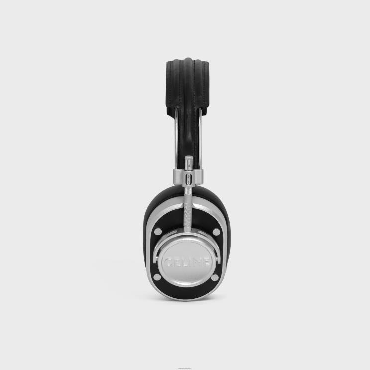 CELINE Black Headphones in Smooth Calfskin & Lambskin With Engraved R0ZNN1665