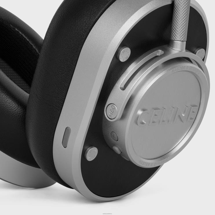 CELINE Black Headphones in Smooth Calfskin & Lambskin With Engraved R0ZNN1665
