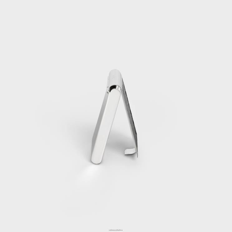 CELINE Black Matches Box in Sterling & Lizard R0ZNN1544