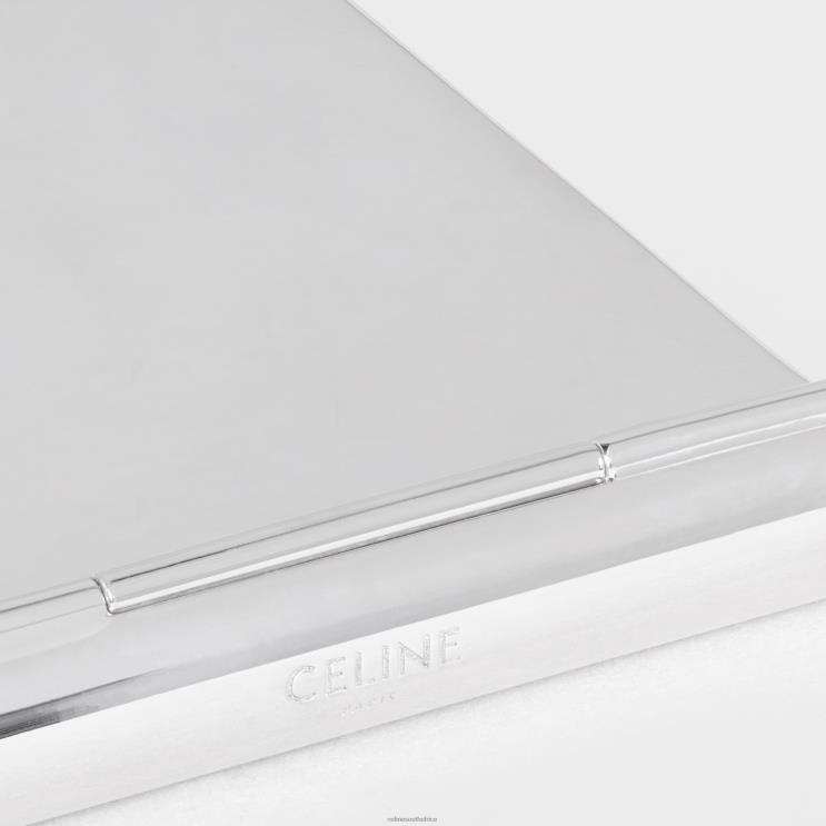 CELINE Black Matches Box in Sterling & Lizard R0ZNN1544