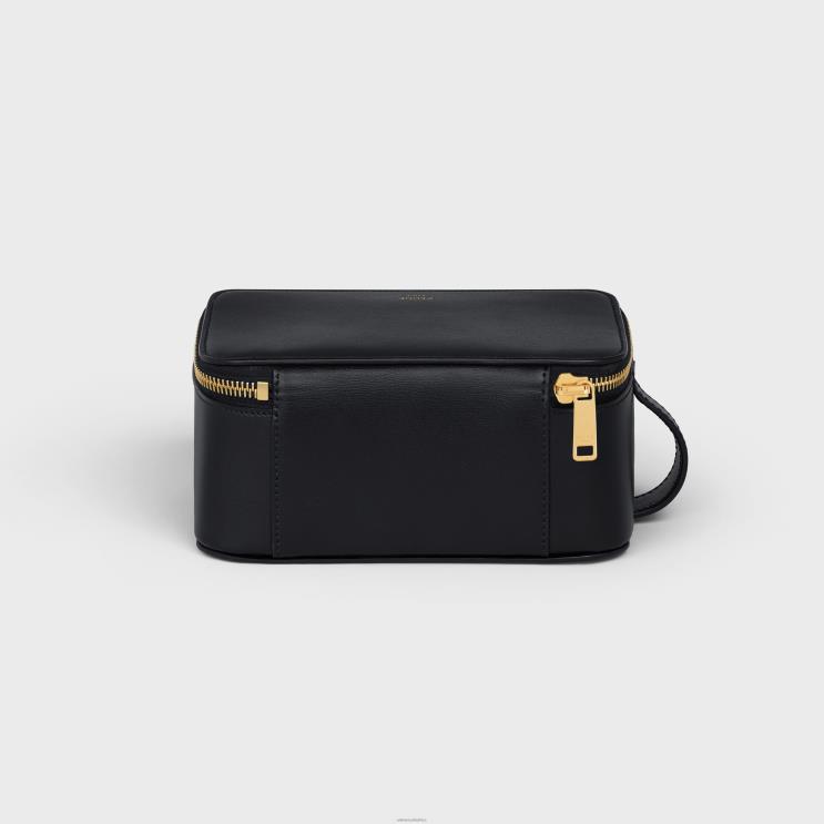 CELINE Black Small Toiletry Case in Shiny Calfskin R0ZNN1586