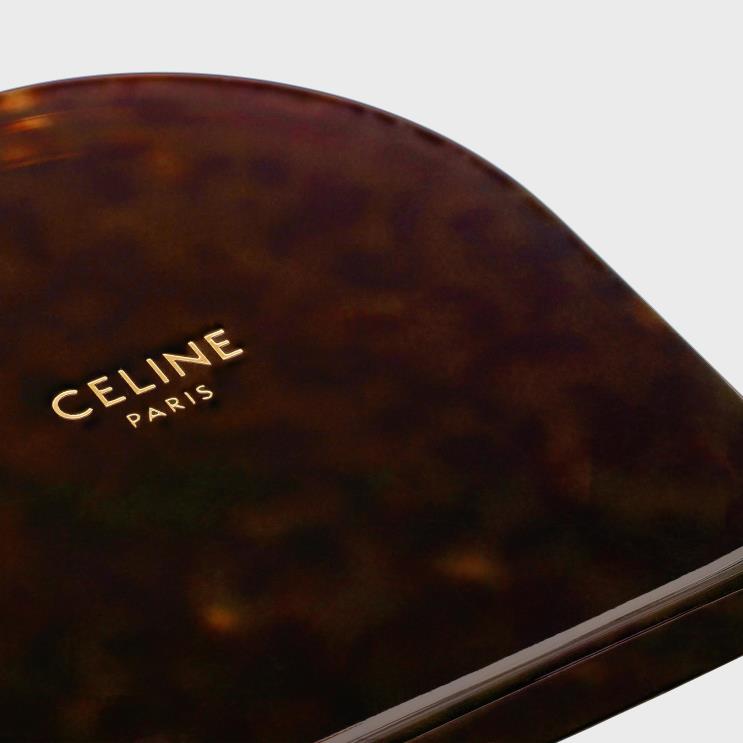 CELINE Black/Tan Pocket Mirror in Triomphe Canvas R0ZNN1623
