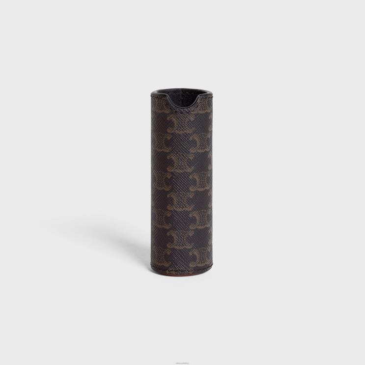 CELINE Black Travel Spray Case in Triomphe Canvas & Calfskin R0ZNN1454