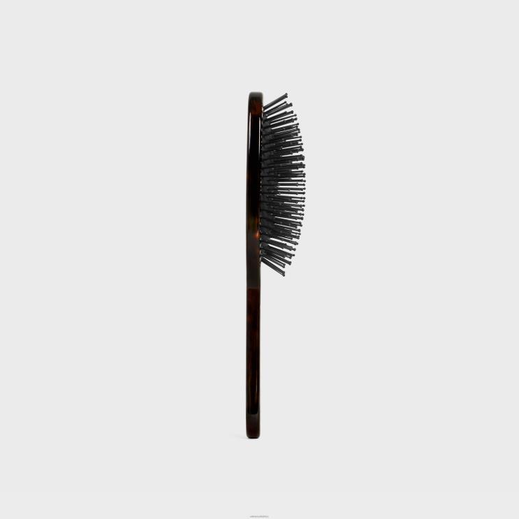 CELINE Dark Havana Hair Brush in Acetate R0ZNN1605