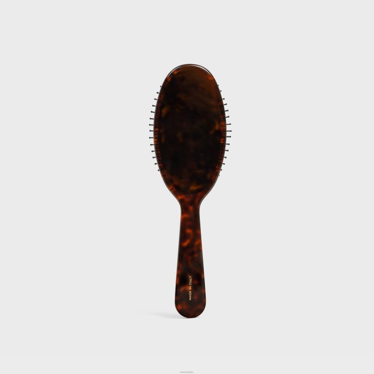CELINE Dark Havana Hair Brush in Acetate R0ZNN1605