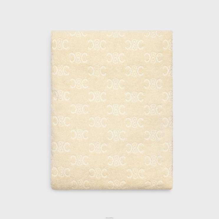 CELINE Ecru Beach Towel in Monogram Terry Cotton R0ZNN1691