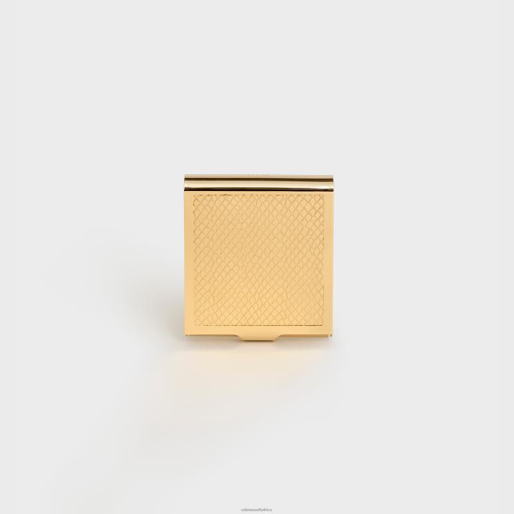 CELINE Gold Python Engraved Matches Box in Brass R0ZNN1550