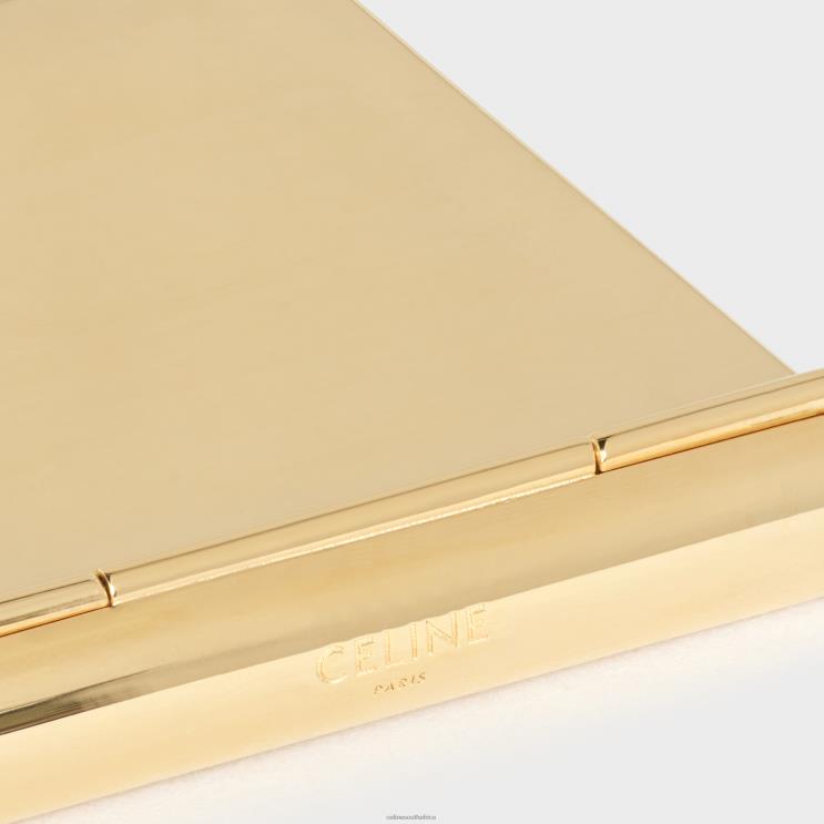 CELINE Gold Python Engraved Matches Box in Brass R0ZNN1550