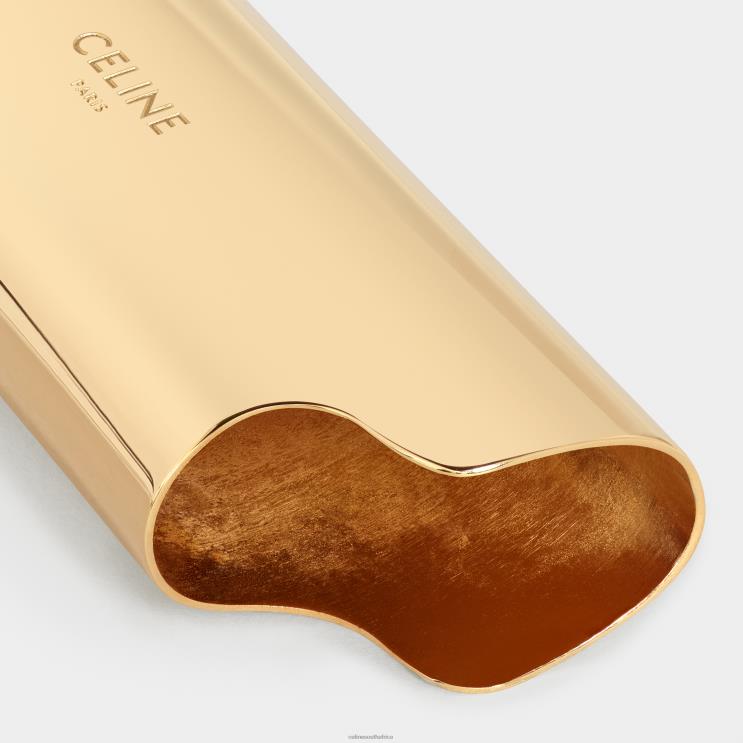 CELINE Gold Small Lighter Case in Brass R0ZNN1551