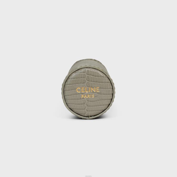 CELINE Green Clay Travel Spray Case in Lizard R0ZNN1458