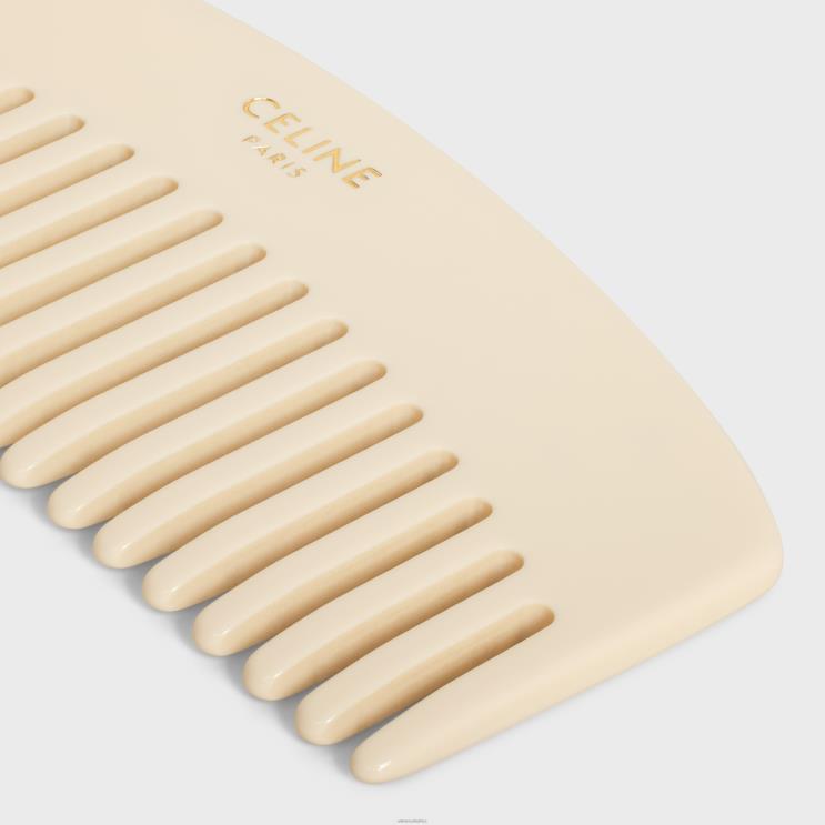 CELINE Ivoire Curved Hair Comb in Lizard R0ZNN1609
