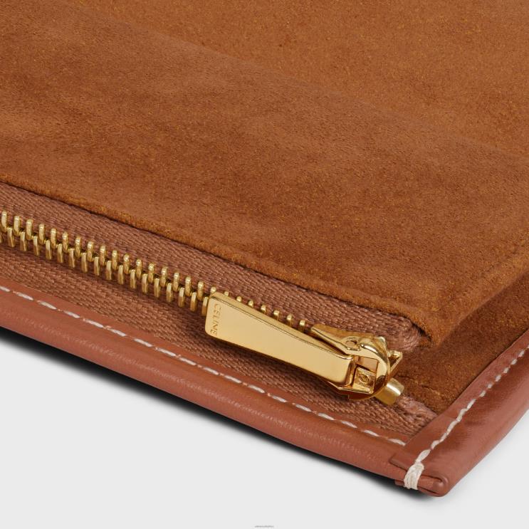 CELINE Leopard Jewelry Pouch in Triomphe Canvas With Print & Calfskin R0ZNN1596