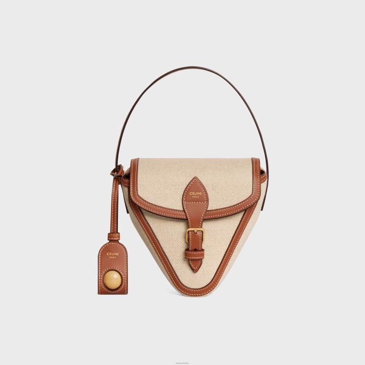 CELINE Natural/Tan Triomphe Petanque Game in Textile & Calfskin R0ZNN1681