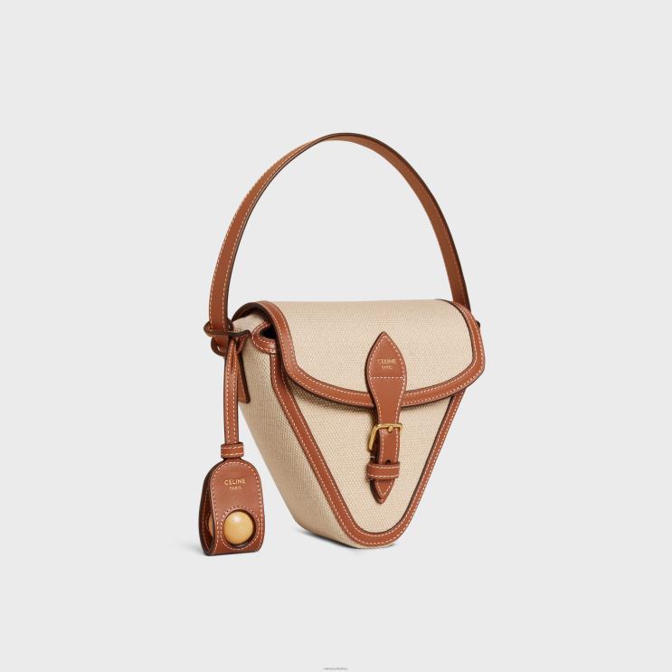 CELINE Natural/Tan Triomphe Petanque Game in Textile & Calfskin R0ZNN1681