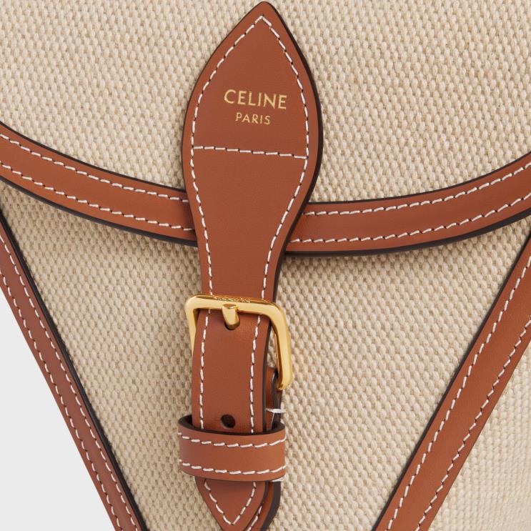 CELINE Natural/Tan Triomphe Petanque Game in Textile & Calfskin R0ZNN1681