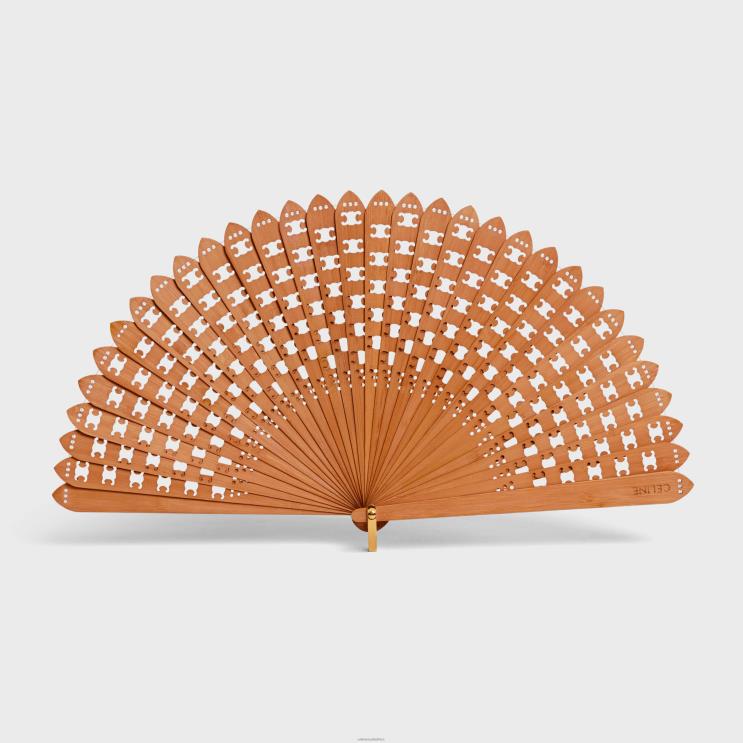 CELINE Natural Triomphe Fan in Bamboo R0ZNN1694
