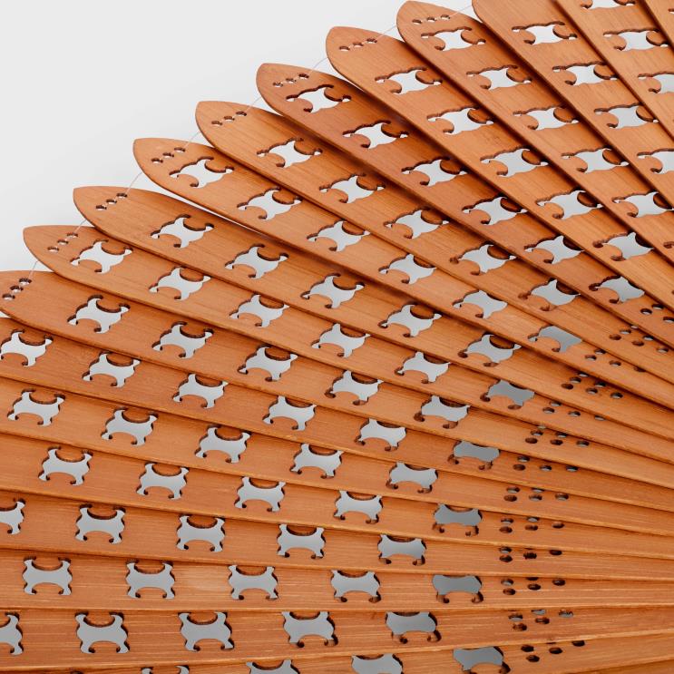 CELINE Natural Triomphe Fan in Bamboo R0ZNN1694