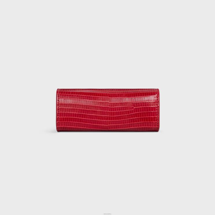 CELINE Pop Red Ring Case in Lizard R0ZNN1597