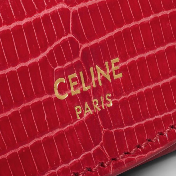 CELINE Pop Red Ring Case in Lizard R0ZNN1597