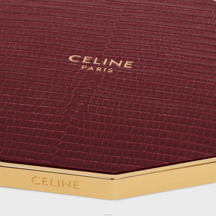 CELINE Ruby Candle Lid in Steel & Lizard R0ZNN1553