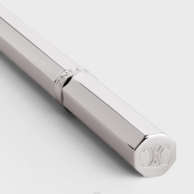 CELINE Silver Ballpoint Pen in Brass R0ZNN1646