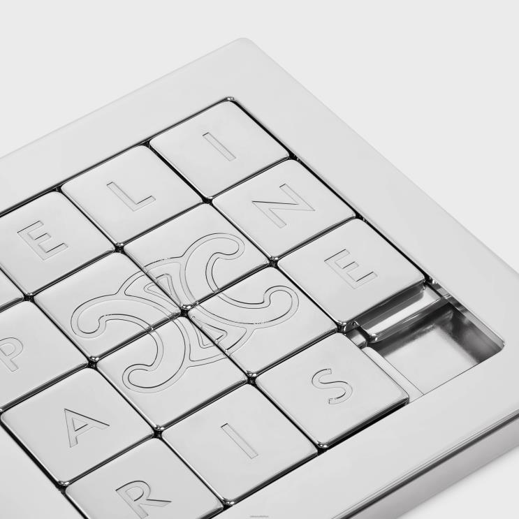 CELINE Silver Sliding Puzzle in Steel R0ZNN1680