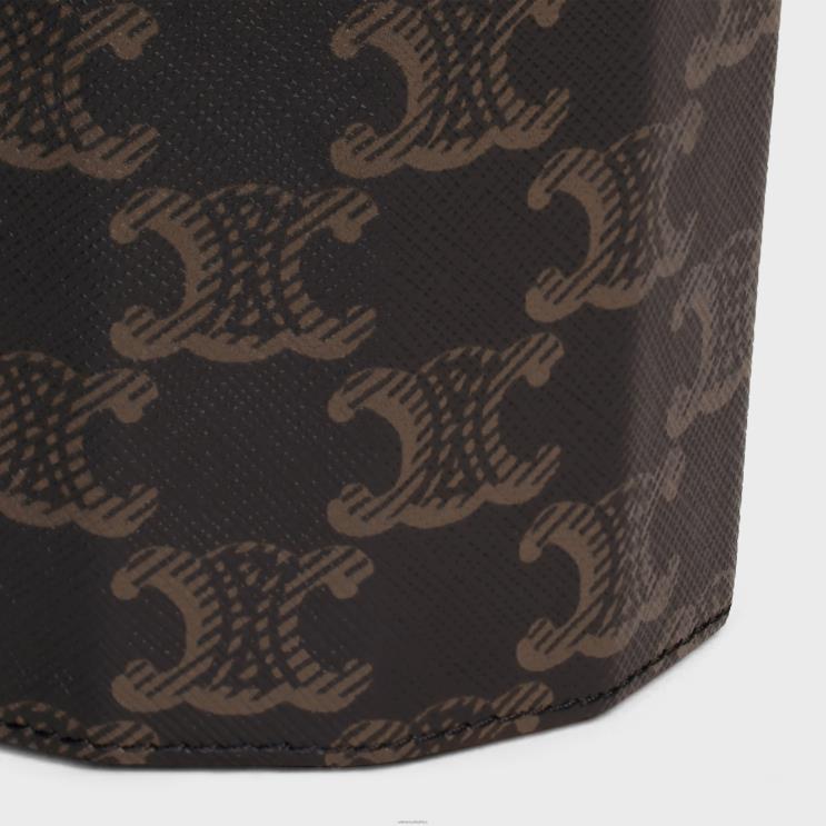 CELINE Tan Candle Case in Triomphe Canvas & Calfskin R0ZNN1525