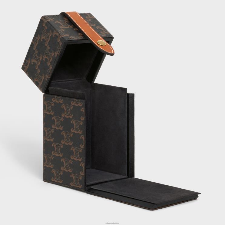 CELINE Tan Case 1 Perfume 6.8 Fl.Oz in Triomphe Canvas & Natural Calfskin R0ZNN1467