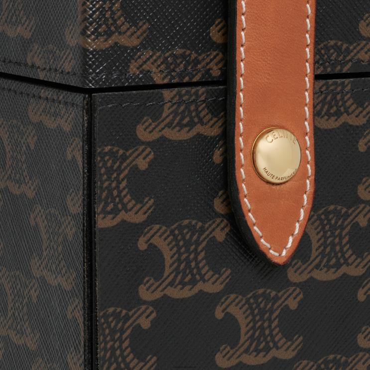 CELINE Tan Case 1 Perfume 6.8 Fl.Oz in Triomphe Canvas & Natural Calfskin R0ZNN1467