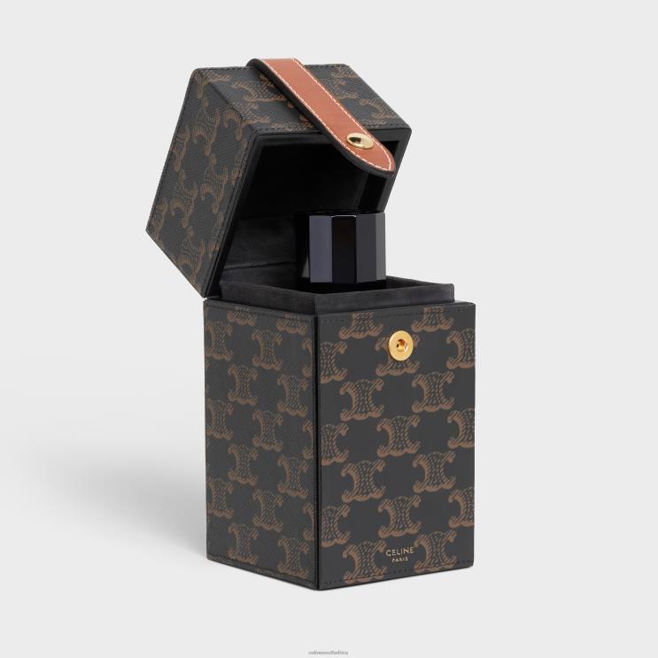 CELINE Tan Case 1 Perfume 6.8 Fl.Oz in Triomphe Canvas & Natural Calfskin R0ZNN1467