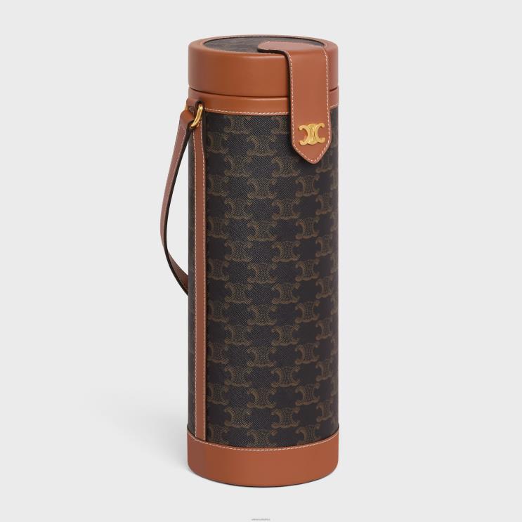 CELINE Tan Champagne Case in Triomphe Canvas & Calfskin R0ZNN1658