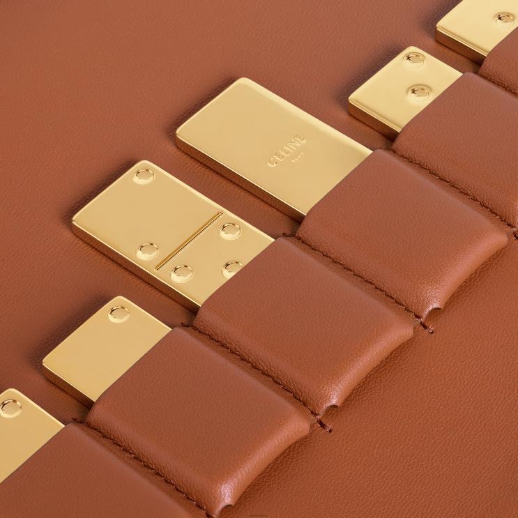 CELINE Tan Domino Case in Triomphe Canvas & Lambskin R0ZNN1667
