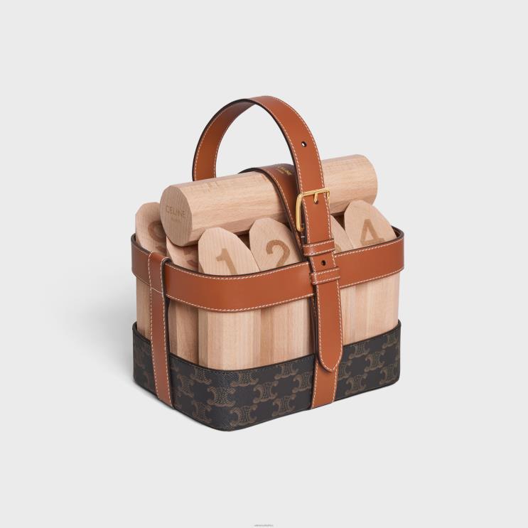 CELINE Tan Finish Keels in Triomphe Canvas & Calfskin R0ZNN1686