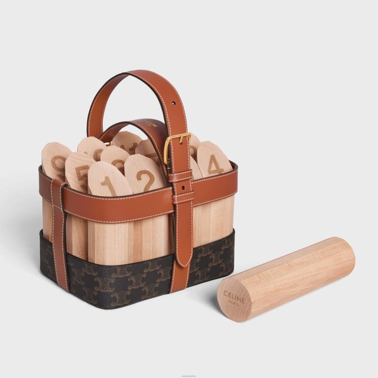 CELINE Tan Finish Keels in Triomphe Canvas & Calfskin R0ZNN1686