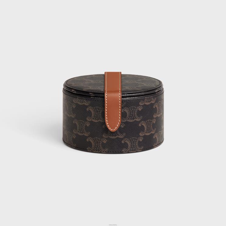 CELINE Tan Jewels Case in Triomphe Canvas & Calfskin R0ZNN1584