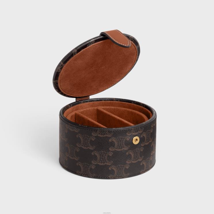 CELINE Tan Jewels Case in Triomphe Canvas & Calfskin R0ZNN1584