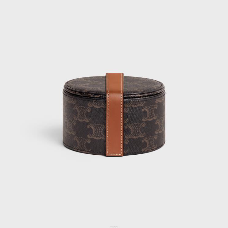 CELINE Tan Jewels Case in Triomphe Canvas & Calfskin R0ZNN1584