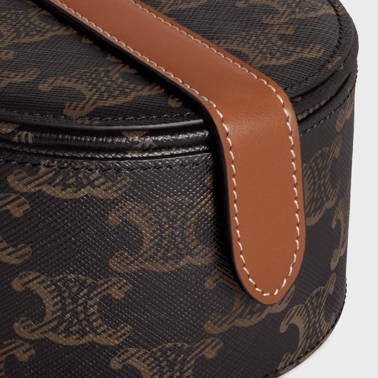 CELINE Tan Jewels Case in Triomphe Canvas & Calfskin R0ZNN1584